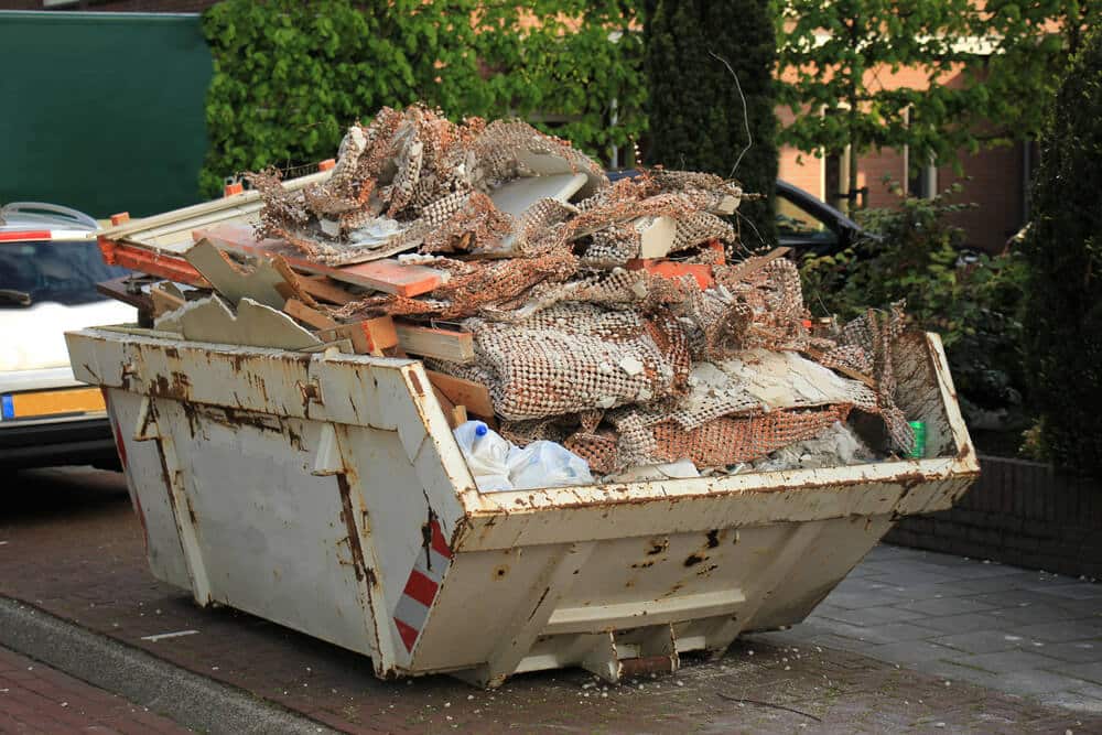 Concrete removal from a demolished slab foundation