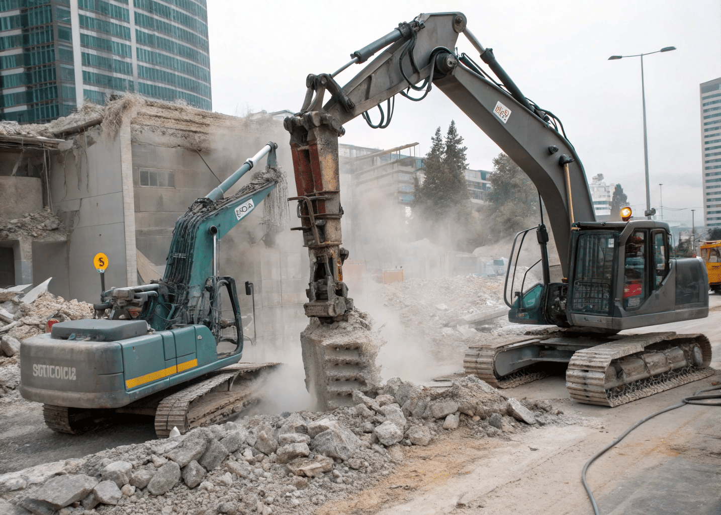 Hydraulic equipment used in contemporary concrete demolition