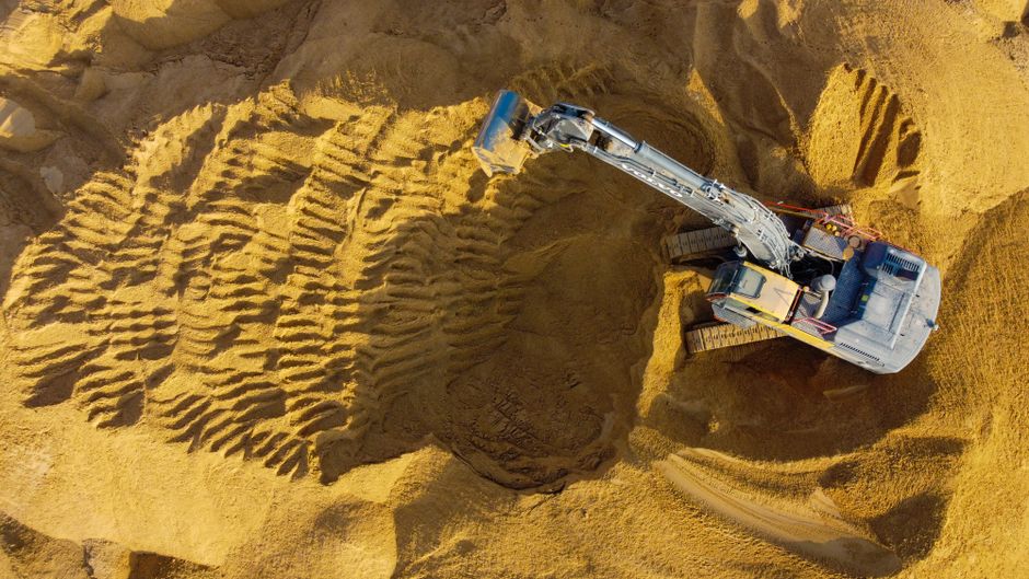 empty excavation pit after underground tank removal at a commercial site